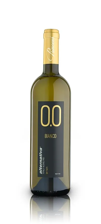 Princess Alternativa Bianco Dry Dealcoholized 0.0% Non-Alcoholic White Wine From Italy 750ml, Low Sugar, Low Calories (1 Bottle)…