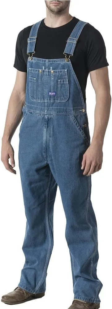 Walls mens Stonewashed Denim Bib Overall