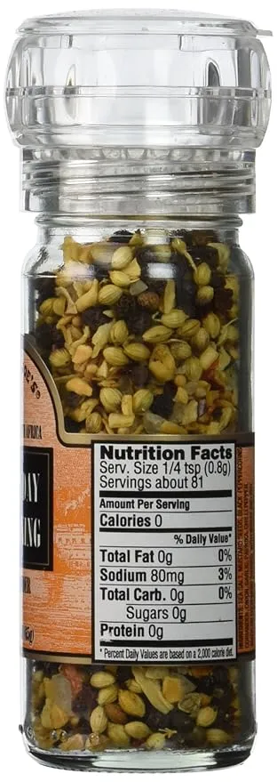 Trader Joe's Everyday Seasoning with Built in Grinder Use on Everything Everyday Sea Salt,mustard Seeds, Black Peppercorns,coriander,onion,garlic,paprika & Chili Pepper 2.3oz