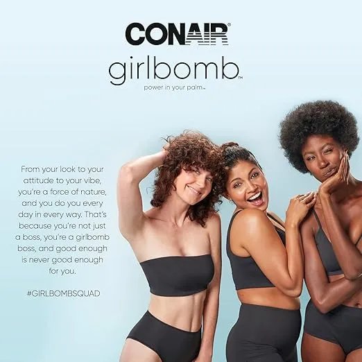 Conair GIRLBOMB All-in-1 Facial Hair Trimmer for Women - 9 Piece Kit with 2 Dermablades - Perfect for Face, Ear/Nose and Eyebrows - Battery-Powered