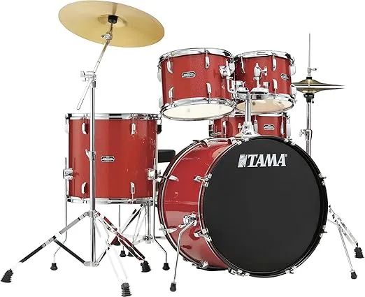 Tama Stagestar 5-piece Complete Drum Set - Candy Red Sparkle