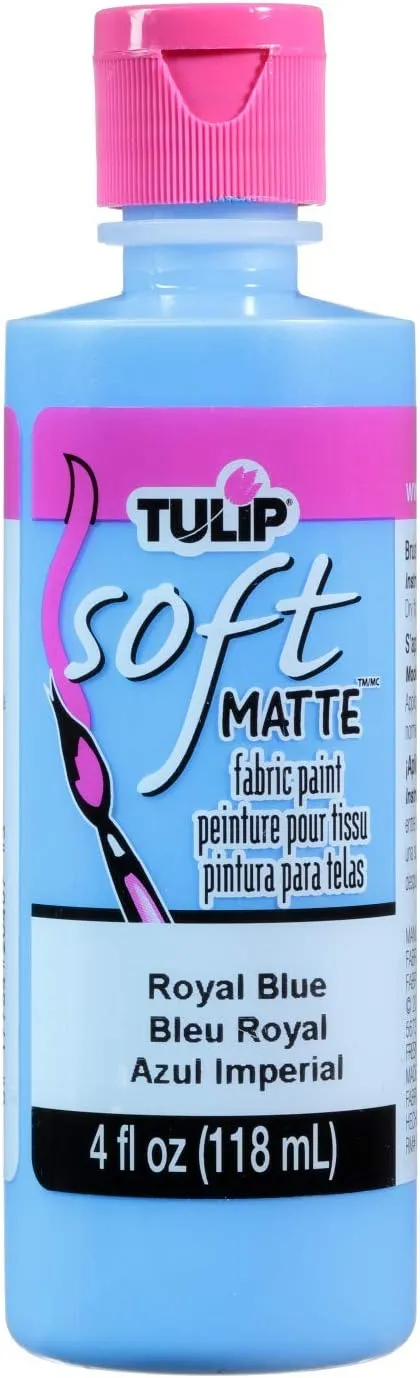 TULIP Soft Paint 20407 Sfp 4Oz Matte Royal Blue, 4 Fl Oz (Pack of 1)