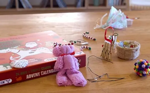2024 Christmas Countdown Advent Calendar. Beautiful DIY Arts & Crafts Ornaments & Decorations Handmade by your kids. 24 days, all the season decorations for the Christmas Tree and Table.