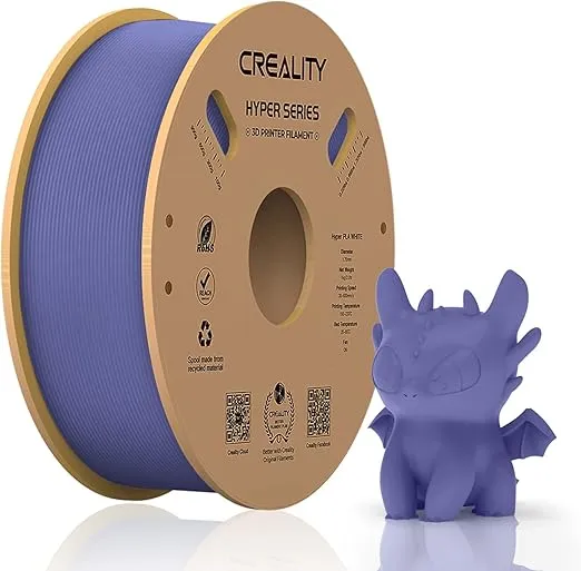 Official Creality Hyper PLA Filament 1.75mm, High Speed PLA 30-600mm/s 3D Printer Filament PLA, Dimensional Accuracy +/-0.02mm, Fit Most FDM 3D Printers, 1KG(2.2lbs) Spool Very Peri