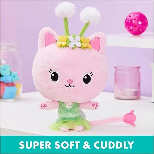 Gabby’s Dollhouse, 7-inch Kitty Fairy Purr-ific Plush Toy, Kids Toys for Ages 3 and up