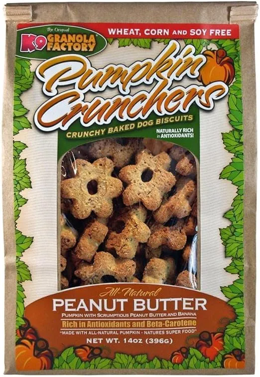 Pumpkin Crunchers Dog Treat Peanut Butter 14oz