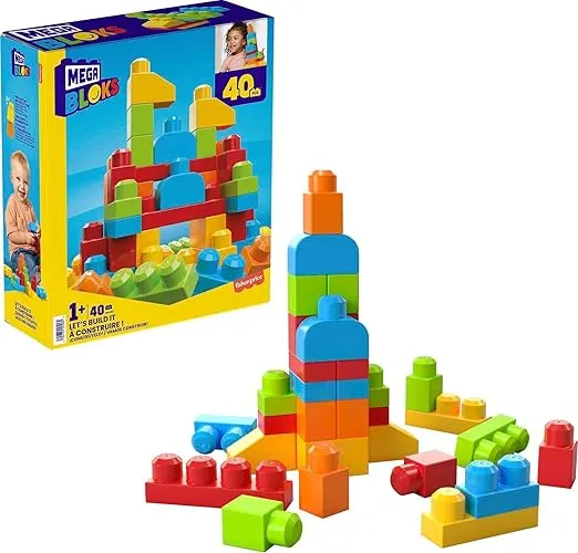 Mega Bloks Let's Build! Construction Toy for 1 Year Old and Up
