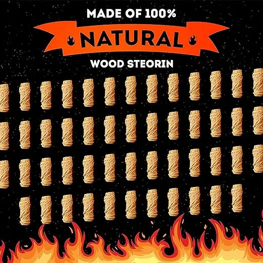 Zorestar Fire Starters XXL 30 pc - Firelighters for Indoor and Outdoor Use, Compatible with Solo Stove, Green Egg and Other Grills and BBQs - Box of Waterproof Firestarters