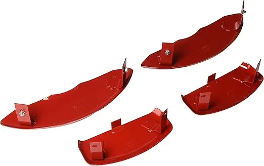 MGP Caliper Covers - Brake Caliper Covers 2005-2013 Chevrolet Corvette - C6 Z51 Pkg - Front and Rear Set - Corvette Logo - Red