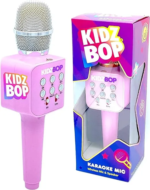 Move2Play, Kidz Bop Karaoke Microphone | The Hit Music Brand for Kids | Toy for Girls & Boys Ages 2, 3, 4, 5, 6, 7, 8+ Years Old | Christmas Present & Birthday Gift