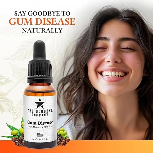The Goodbye Company Gum Disease Treatment - 100% Pure Neem & Clove Essential Oil - Effective Natural Home Remedy for Gingivitis - Non-Toxic & BPA-Free Oral Care Gum Healer (30ml)