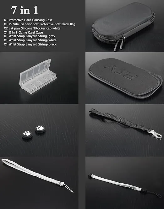 CHENLAN Storage Case for PS Vita 1000 2000 Carrying Case Compatible for PS Vita, PS Vita Slim, PS Vita Waterproof Shockproof Storage Travel Bag Travel Carrying Case Pouch Bag Kit