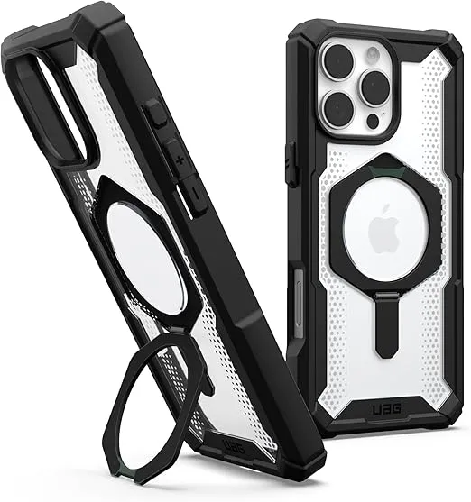 URBAN ARMOR GEAR UAG Designed for iPhone 16 Pro Max Case 6.9" Plasma XTE - Compatible with MagSafe Charging & Kickstand Rugged Shockproof Anti-Slip Military Grade Protective Cover, Black/Clear