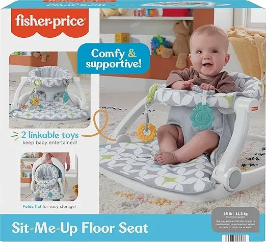 Fisher-Price Portable Baby Chair Sit-Me-Up Floor Seat With Developmental Toys & Machine Washable Seat Pad, Starlight Bursts