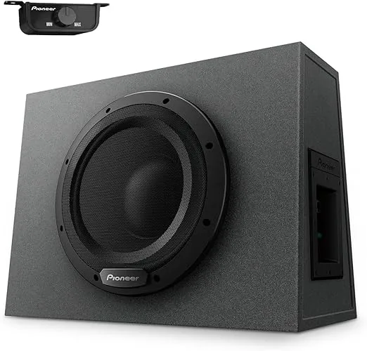 Pioneer TS-WX1010A 10” Sealed Active Subwoofer with Built In Amplifier, 1100 Watts Max Power Sub, Variable Bass Boost, Flexible Installation