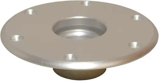 SPRINGFIELD 1660017 Stowable 2-3/8" Table Base - Anodized Aluminum,Silver