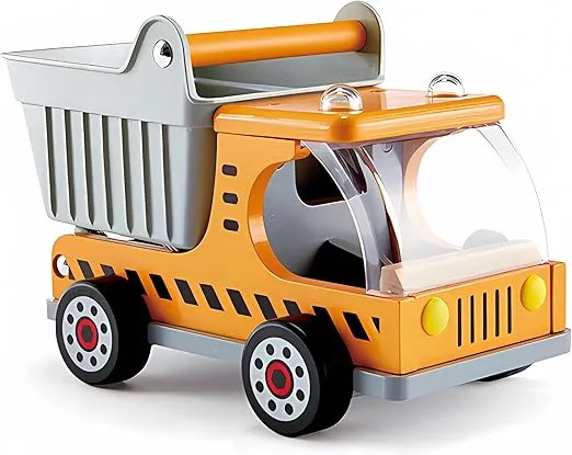 Hape Wooden Dump Truck| Pretend Play Construction Vehicle Toys for Toddlers