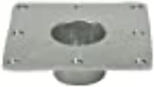 48733 Square Recessed Heavy Duty Flush Mount Pedestal Base, Silver