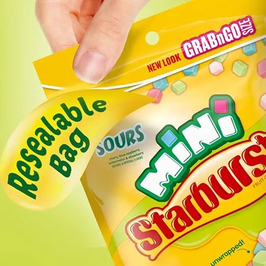 STARBURST Minis Sours Candy bag, 8.0 Ounce (Pack of 8)