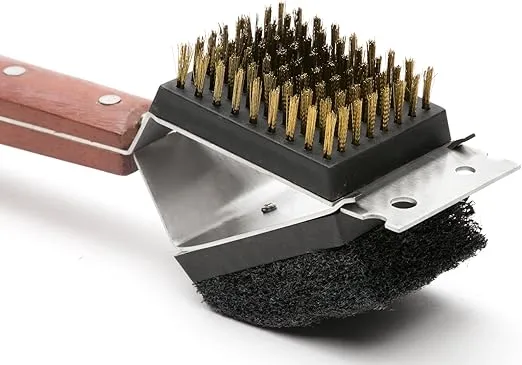 Outset QB45 3-in-1 EA, Rosewood 3 in 1 Grill Brush