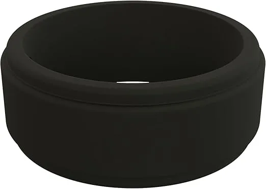 QALO Men's Rubber Silicone Ring, Step Edge Q2X or Chevron Rubber Wedding Band, Breathable, Durable Rubber Wedding Ring for Men, Multi Colors
