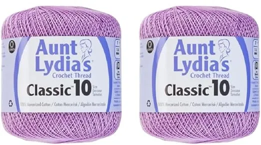 Aunt Lydia's Crochet Thread - Size 10 - Wood Violet (2-Pack)