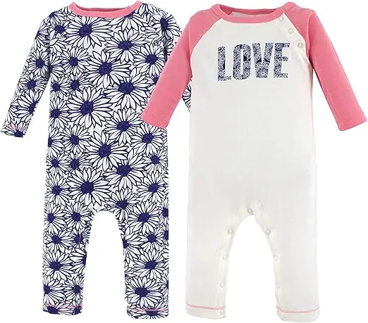 Touched by Nature Baby Girls' Organic Cotton Coveralls