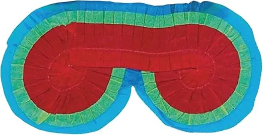 Multicolor Paper Pinata Blindfold (7.5" x 6.25") - Ideal for Kids' Birthday Parties & Celebrations, 1 Pc.