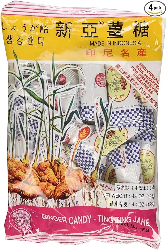 Ting Ting Jahe Ginger Candy, 4.4 ounces, pack of 4