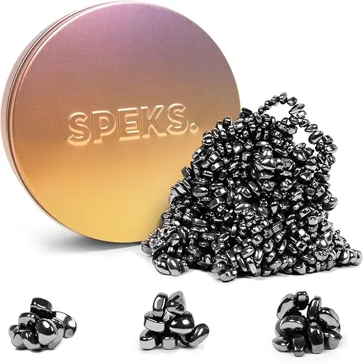 Speks Crags Ferrite Putty | 1,000+ Ferrite Stones in a Tin, Fidget Toy for Adults & Teens 14+, Desk Toy for Office, Christmas Gift, Holiday Stocking Stuffer, Stress Relief | Pink Gradient, Large