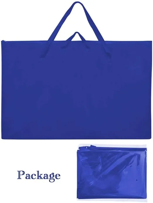 ZKOO Large Art Portfolio Tote Bag with Nylon Shoulder, 24" X 36" Light Weight Waterproof Poster Board Storage Bag, Art Portfolio Tote for Artwork, Poster, Sketch Drawing, Canvas (24" x 36"- Blue)