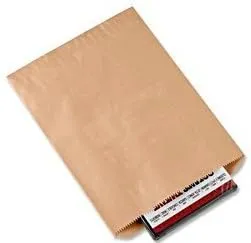 Premium Kraft Paper Bags Flat Merchandise Bags 100 Pack - 6 x 9 Plain Bags