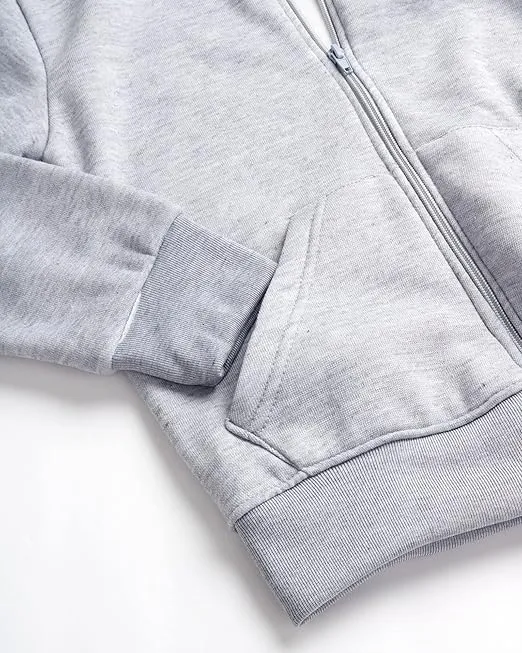 Boys' Fleece Jogger Set - 2 Piece Basic Solid Full Zip Hoodie and Sweatpants for Boys (Size: 8-18)