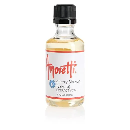 Amoretti - Cherry Blossom Extract Water Soluble 2 oz - Highly Concentrated & Perfect For Pastry, Savory, Brewing, and more, Preservative Free, Vegan, Kosher Pareve, Keto Friendly