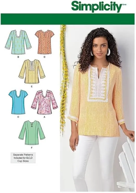 Simplicity 1461 Women's Top Collection Sewing Patterns, Sizes 10-18