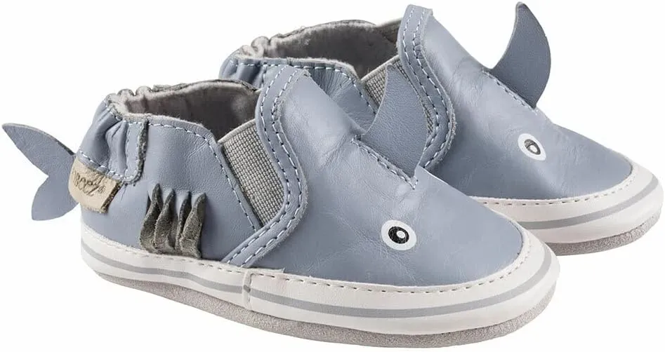Robeez Baby Boys and Unisex Soft Soles Slip-Resistant Crib Shoes Slippers for Infant and Toddler, 0-24 Months
