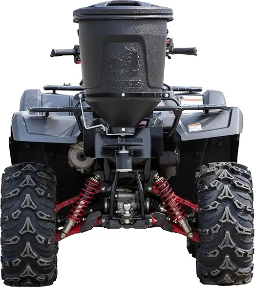 Buyers Products ATVS15A ATV All Purpose Broadcast Spreader for All-Seasons Hunting Deer Feeder, Seed, Fertilizer, Rock Salt and More, 15 Gallon Capacity, Black, 12