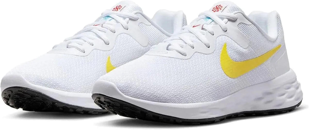 Nike Womens Revolution 6 NN Running Trainers DC3729 Sneakers Shoes (UK 5 US 7.5 EU 38.5, White Opti Yellow Black 105)