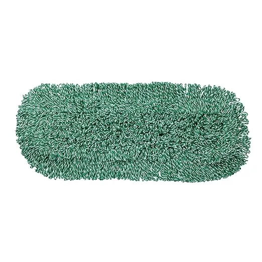 Rubbermaid Commercial Products, Looped-End-Dust Mop Head Replacement, Microfiber blend, 24-inch, Green, Heavy Duty Industrial Wet Mop For Floor Cleaning Office/School/Stadium/Lobby/Restaurant