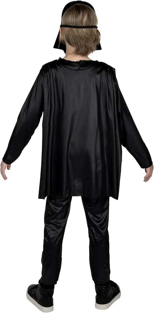 STAR WARS Darth Vader Official Youth Halloween Costume - Printed Jumpsuit with Cape and Plastic Mask