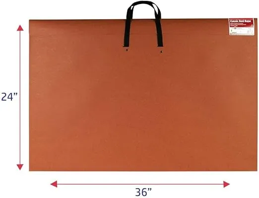 Star Products Rope 24 x 36, Classic Red, Paper Artist Portfolio with Soft Woven Handle – Poster, Art Storage (246H), 24" x 36"
