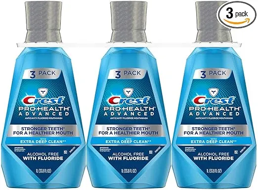 Extra New 379405 Crest Pro-Health Advantage Mouthwash Deep Clean 33.8 Oz (3-Pack) Oral Care Wholesale Bulk Health & Beauty Oral Care Lighters