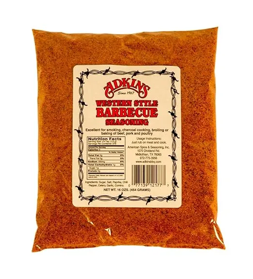 Adkins Western Style Barbecue BBQ Seasoning 16 OZ All Natural