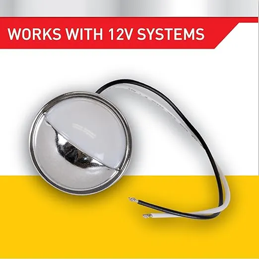 Blazer B165 LED Round Snap-In License/Utility Light, 1 Pack