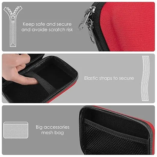 sfuuc Handheld Game Console Carrying Case, Protective Travel Retro Mini Game Player Box for Charging Cable, Earplugs, Batteries and Accessories