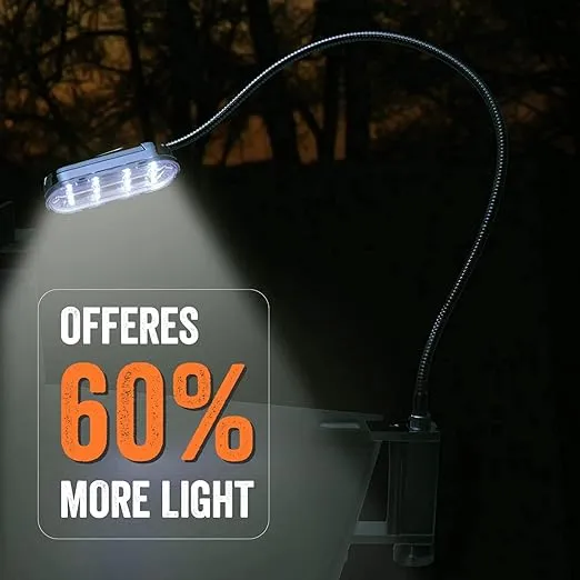 Yukon Glory™ Bright and Durable Magnetic LED Grill Light for Grilling and BBQ, Attaches Magnetically or with Built in Clamp, Long Flexible Gooseneck, Perfect for Blackstone Grills
