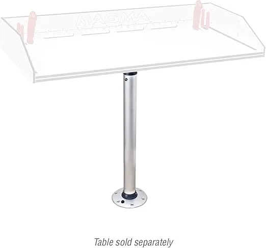 Magma Products, Double Locking Stowable Pedestal Mount, T10-185, Silver, One Size
