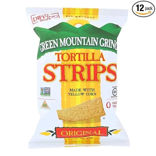 Green Mountain Gringo Tortilla Strips, 8-Ounce Bag (Pack of 12)