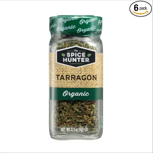 Spice Hunter Organic Tarragon, 0.3 Ounce (Pack of 6)