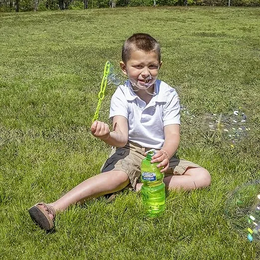 BUBBLES by Little Kids Fubbles | 64oz Non Toxic Bubble Solution Refill for kids | bubble wand included, colors may vary, (12301E)